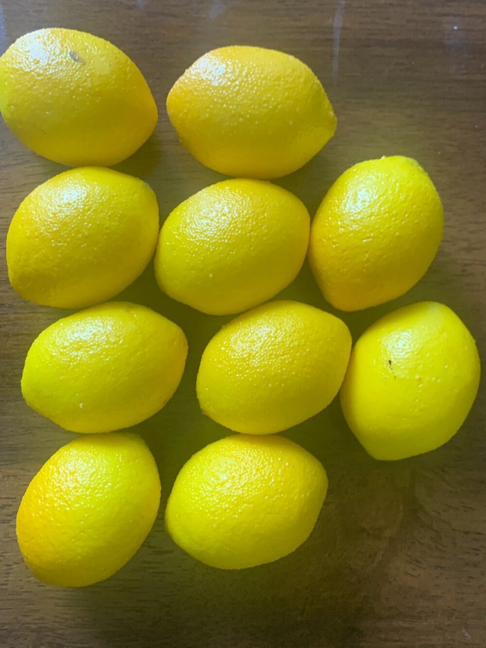 Lot of 10 Faux Lemons Yellow Artificial Fruit Decorative Kitchen Bowl Fillers